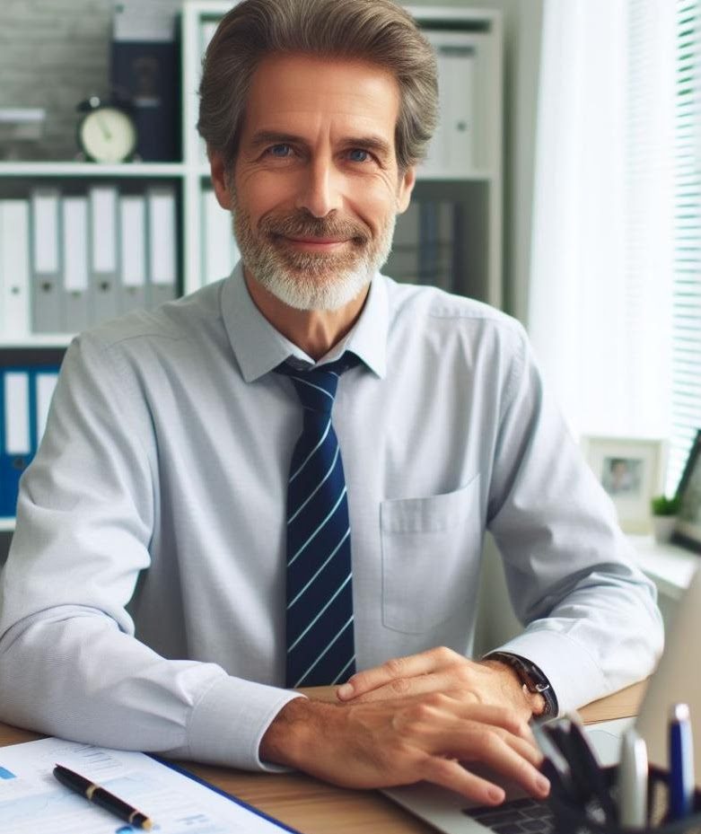 Retrato de Don Emilio Leira, personaje del administrador en Clínica El Pasaje Escape Room en A Coruña