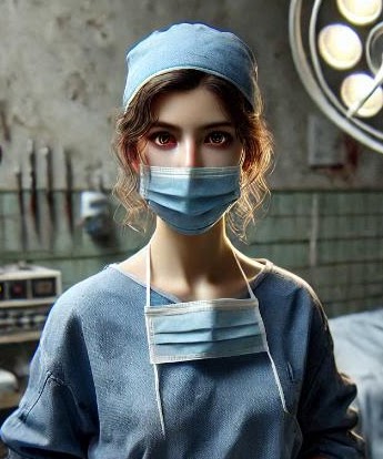 Retrato de la Dra. Helena Otero, personaje de la cirujana en Clínica El Pasaje Escape Room en A Coruña